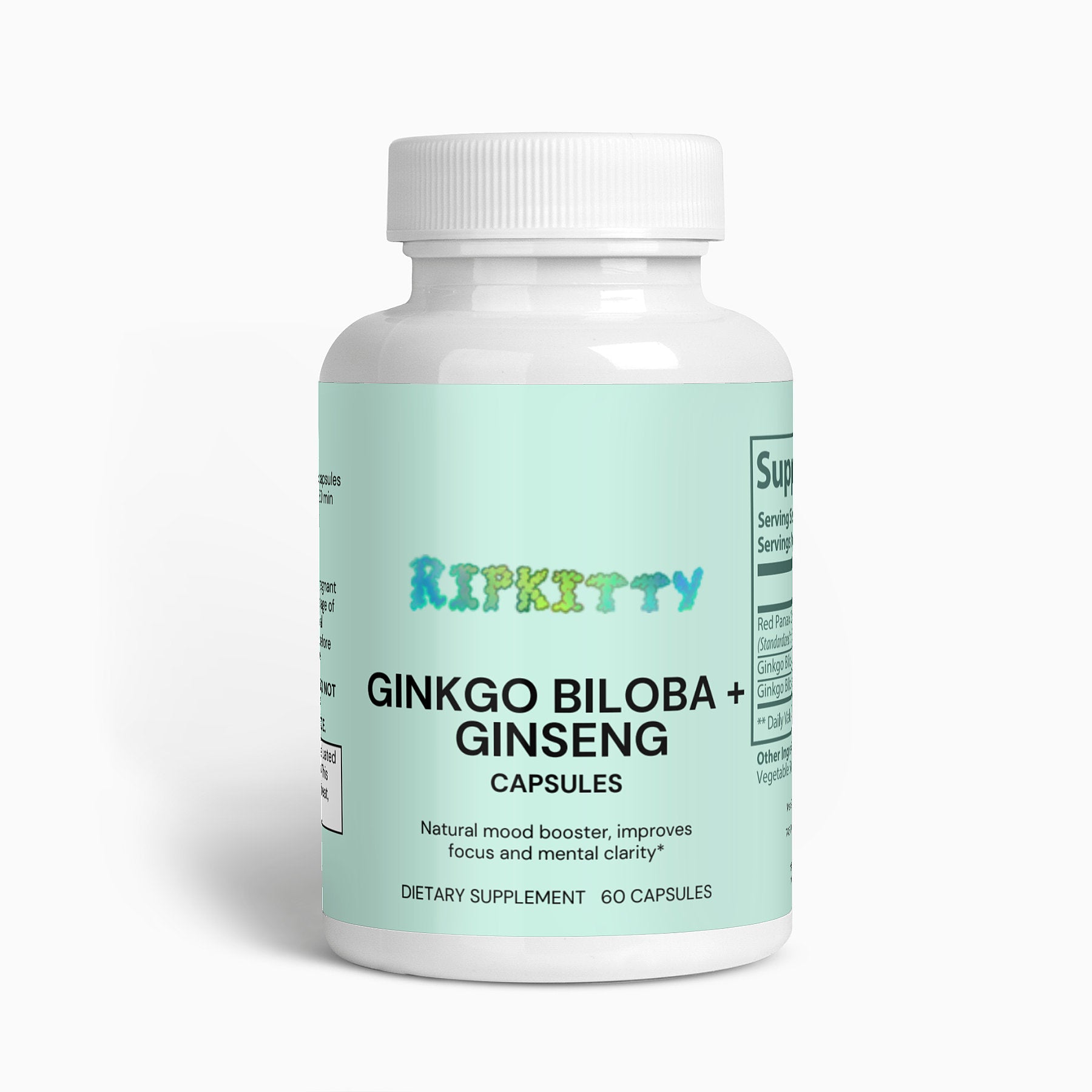 Ripkitty Oasis Surge: Ginkgo Biloba + Red Panax Ginseng (60 Capsules)