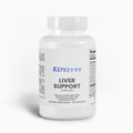 Supplement bottle labeled 'Liver Support' by Ripkitty on a white background