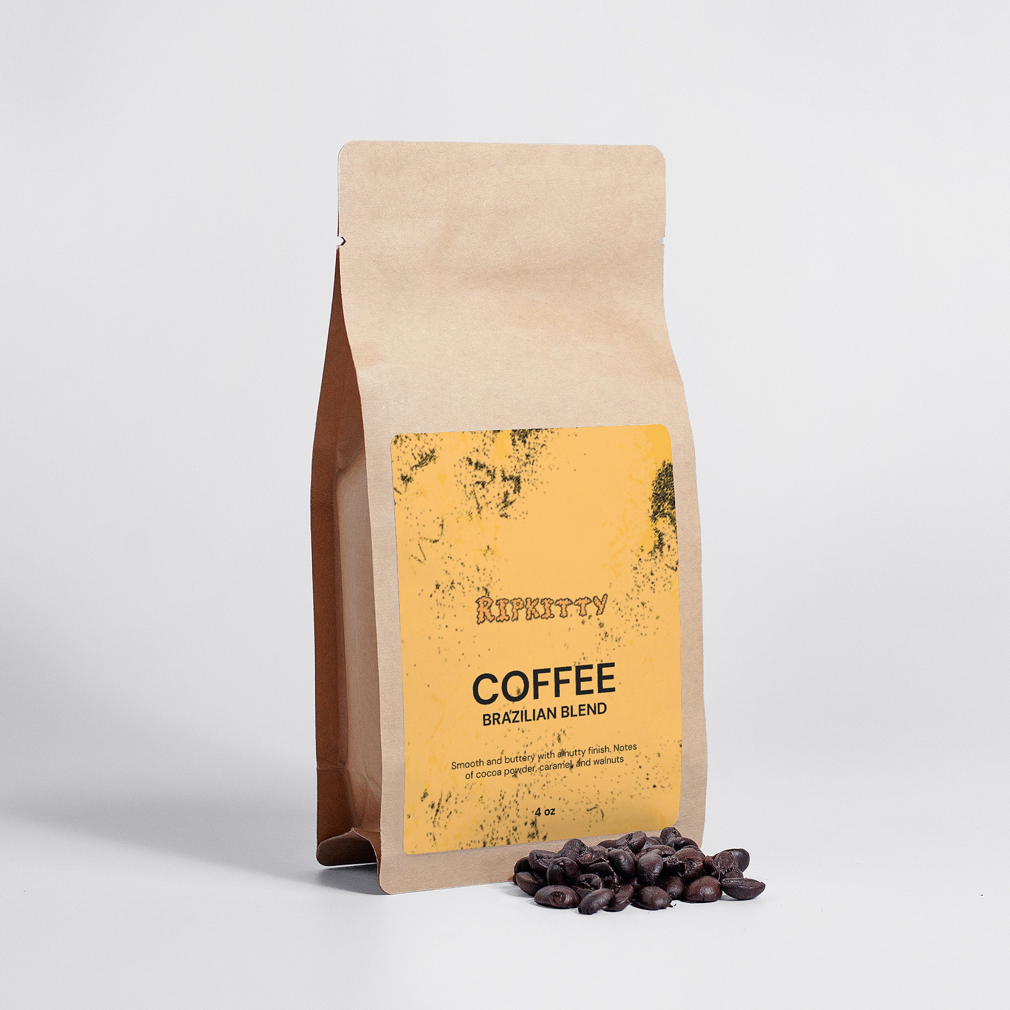 Ripkitty Brazilian Coffee Blend - Single-Origin Whole Bean (4 oz)