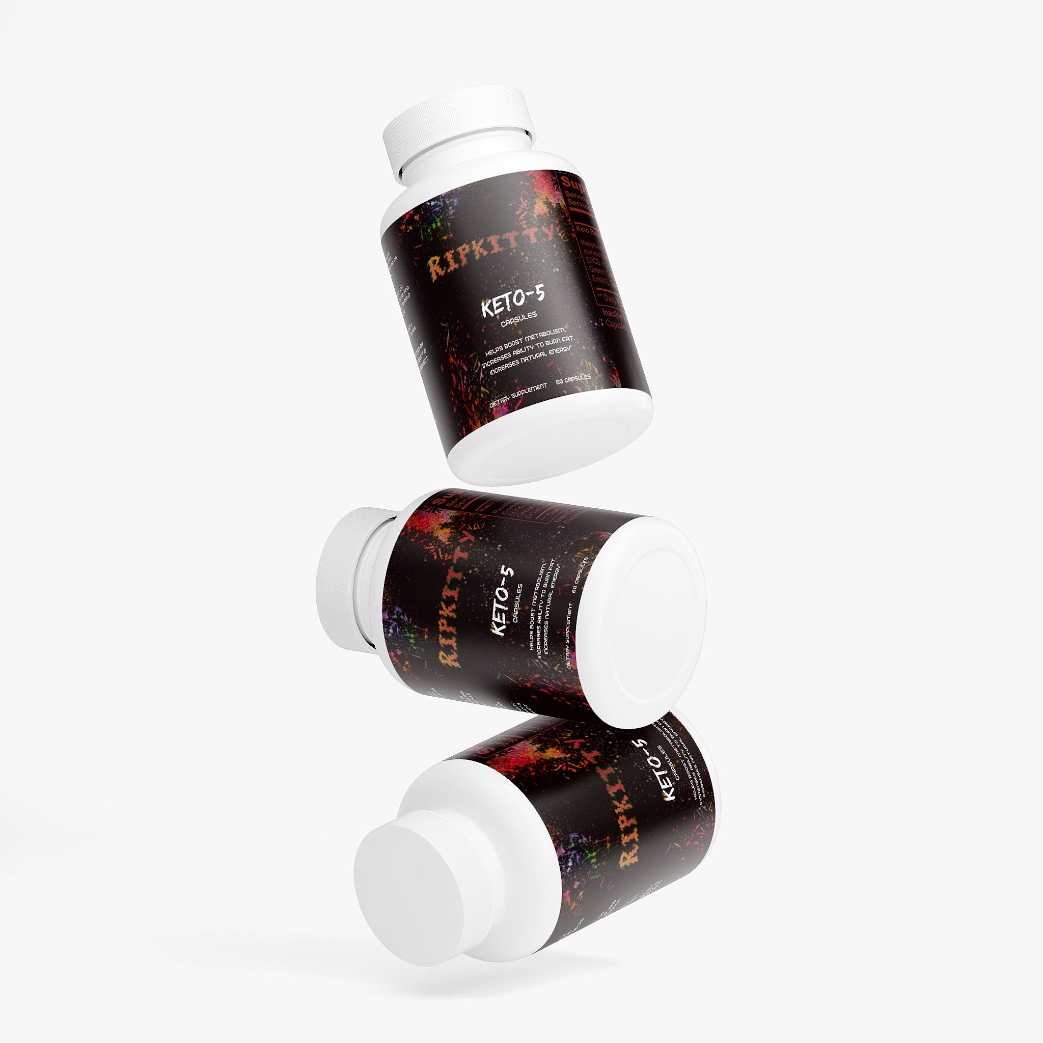 Ripkitty Laser Burn: Keto-5 Metabolic Catalyst (60 Capsules)