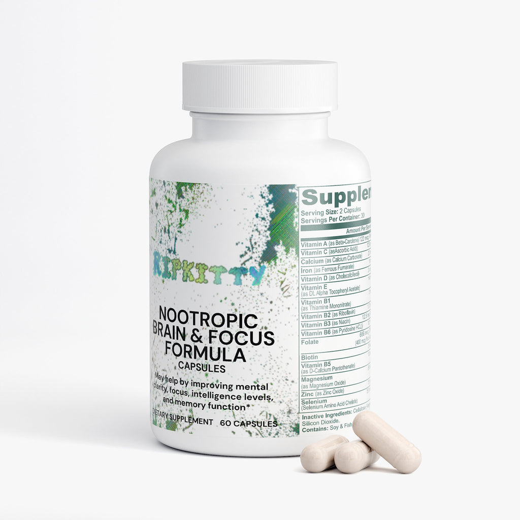 Ripkitty Synapse Surge: Nootropic Brain & Focus Formula (60 Capsules)