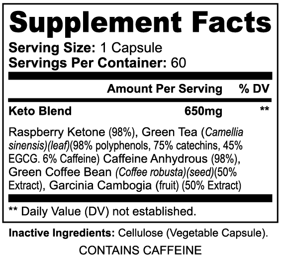 Ripkitty Laser Burn: Keto-5 Metabolic Catalyst (60 Capsules)
